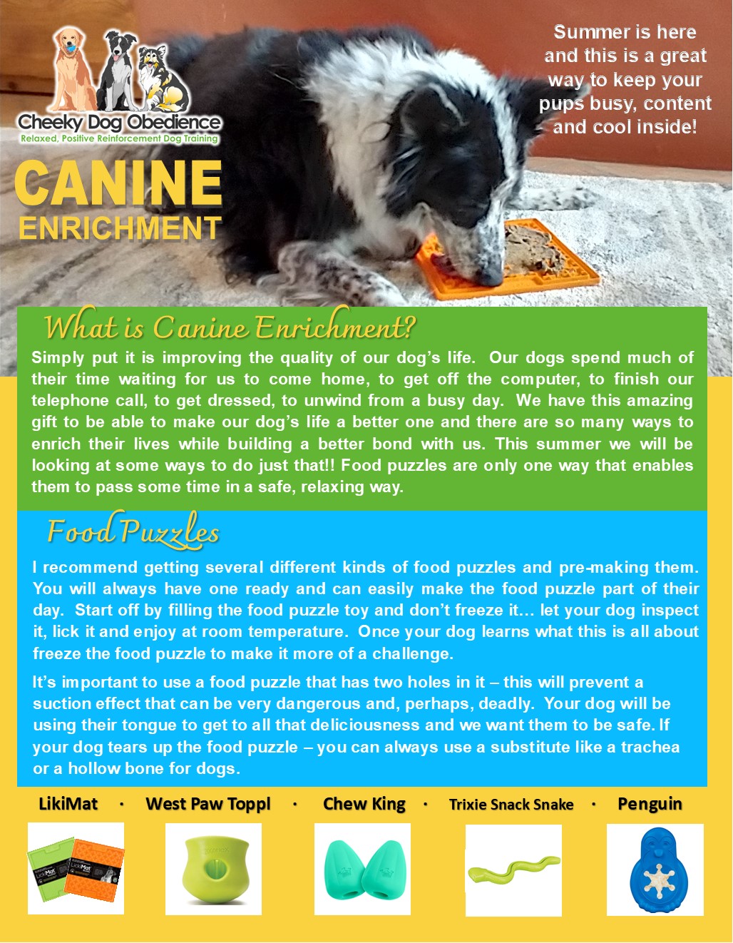 Canine Enrichment July 2021 Page 1